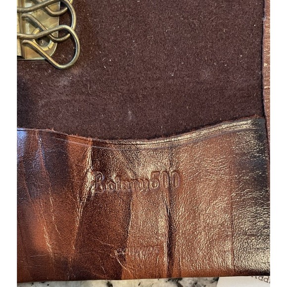 Vintage leather cowhide key wallet Botany 500 Holds 6 Keys Brown Excellent - Picture 3 of 9